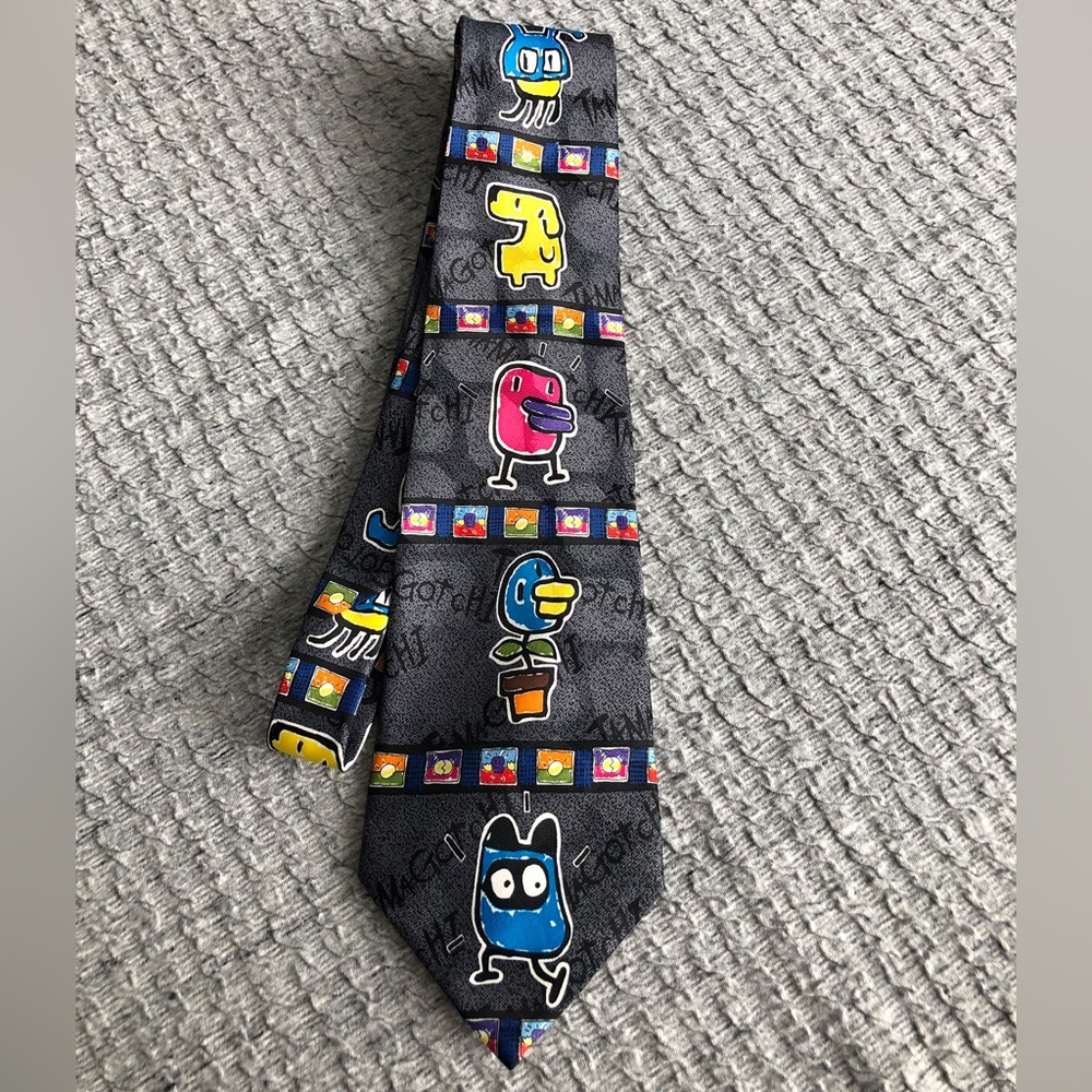 Vintage Tamagotchi Tie 1997 Colorful